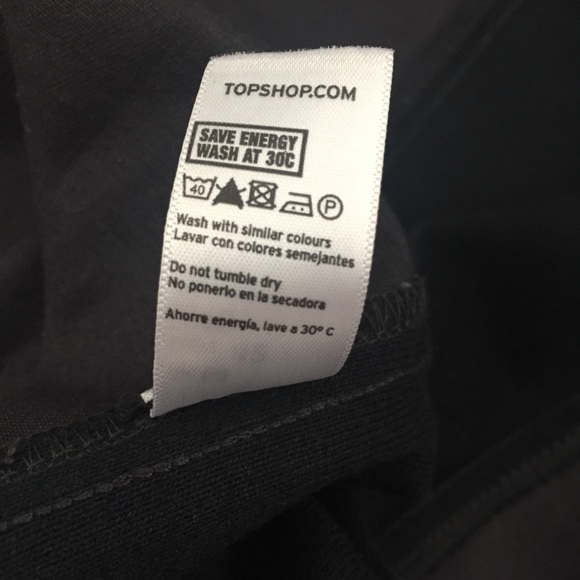 Topshop NWT Grey Denim Strapless Dress Size 10 - Picture 5 of 6